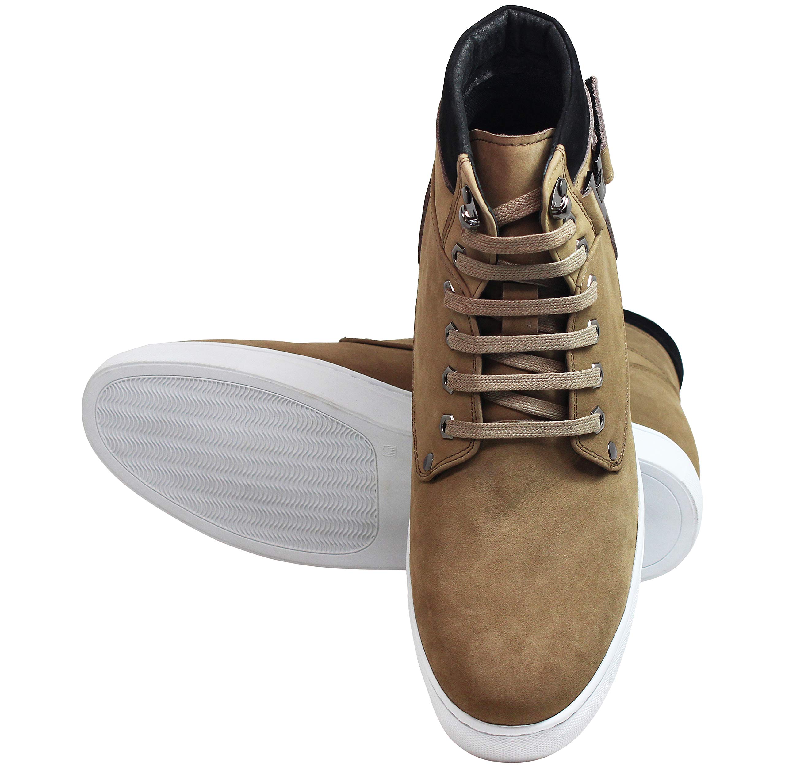 CALTO Men's Invisible Elevator Shoes - 2.6