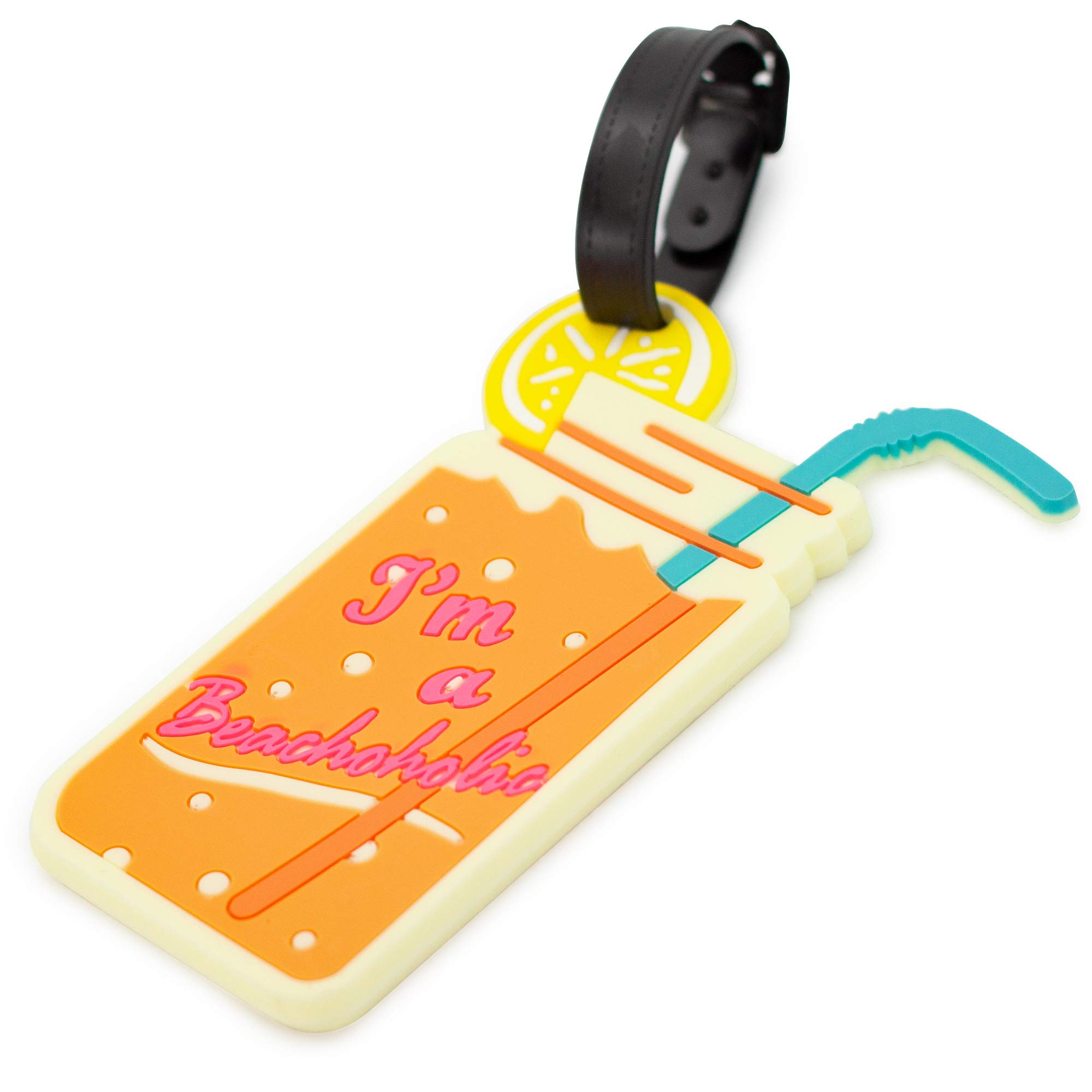 Miami CarryOn Novelty Collection Luggage ID Tags (2-Piece) - Fun Drink Design for Travel Accessories - Perfect for Suitcases, Backpacks & Travel Bags