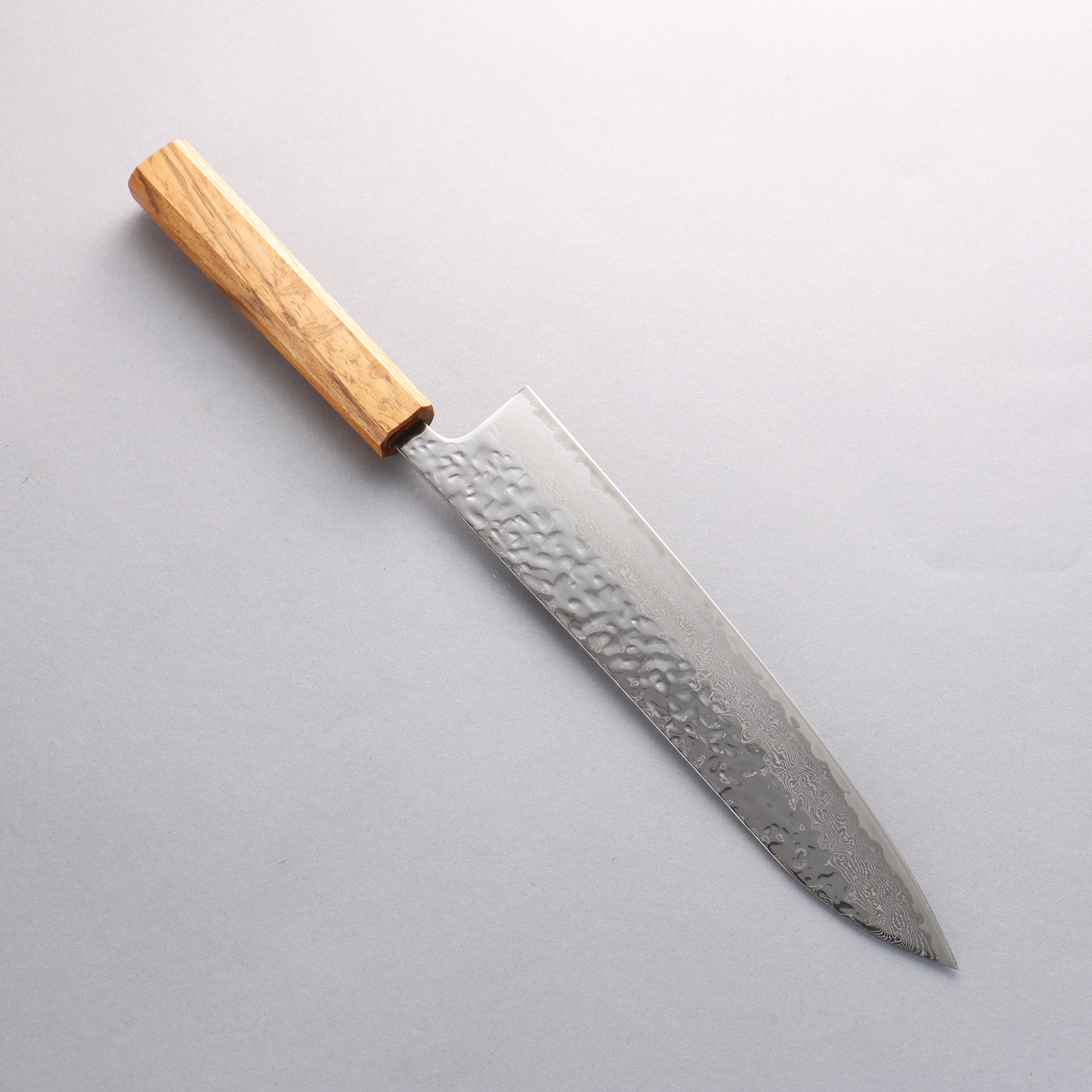 Premium AUS10 Hammered Damascus Gyuto Knife 240mm - Japanese Oak Handle - Professional Chef's Knife for Slicing, Dicing & Chopping - Perfect for Home Cooks & Culinary Experts