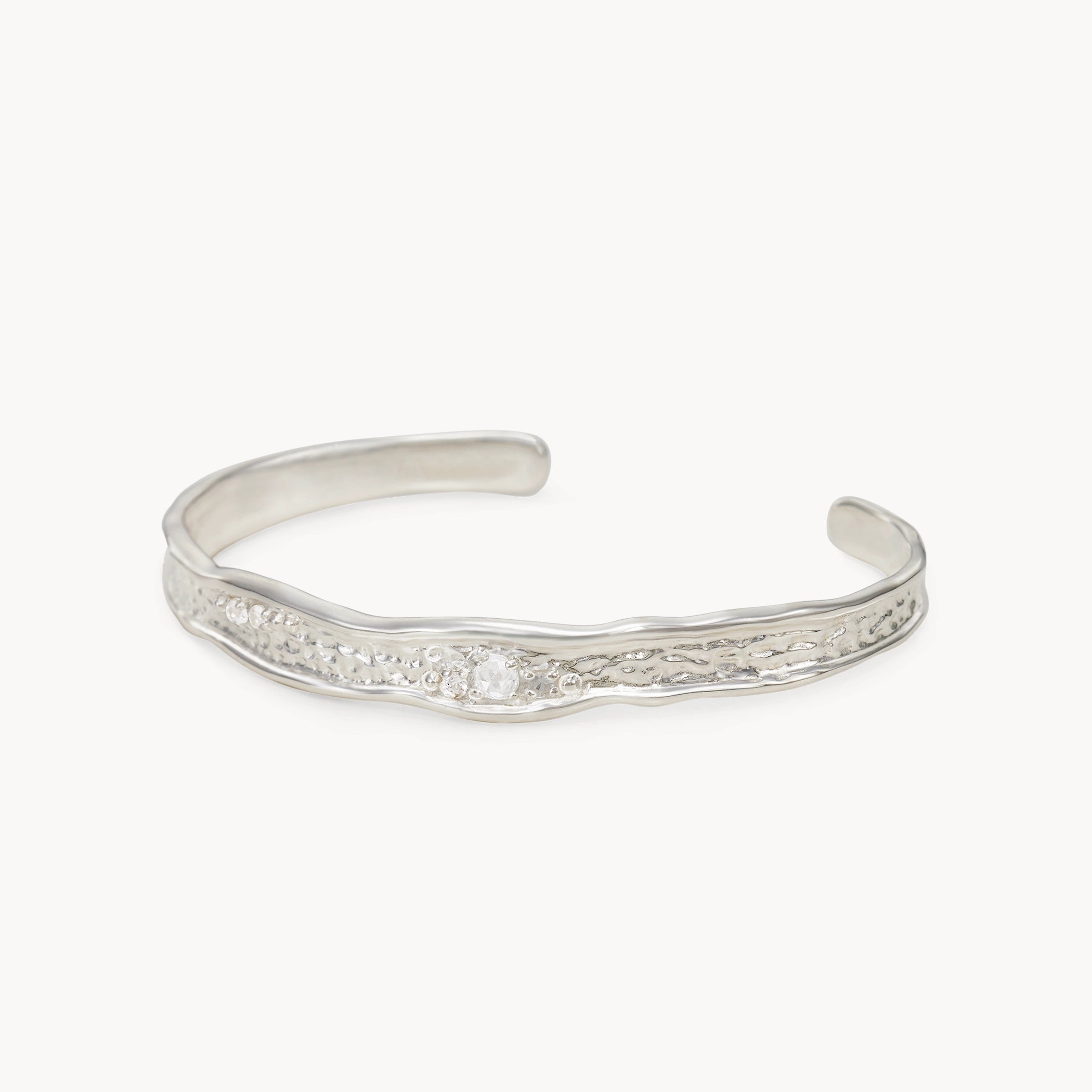 Sweetness Cuff Bracelet - Sterling Silver with Sapphires | Elegant Jewelry for Women, Perfect for Parties, Weddings & Special Occasions