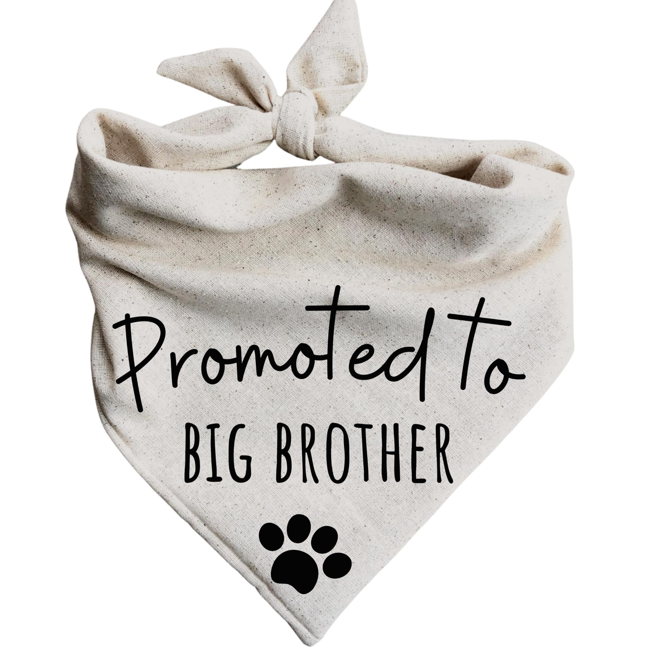 Dog Bandanas for Pregnancy Announcement & Baby Reveal - Minimalist Oatmeal Beige Pet Bandana (Medium Size) - Perfect for Gender Reveal Parties, Maternity Photoshoots & Pet Family Photos