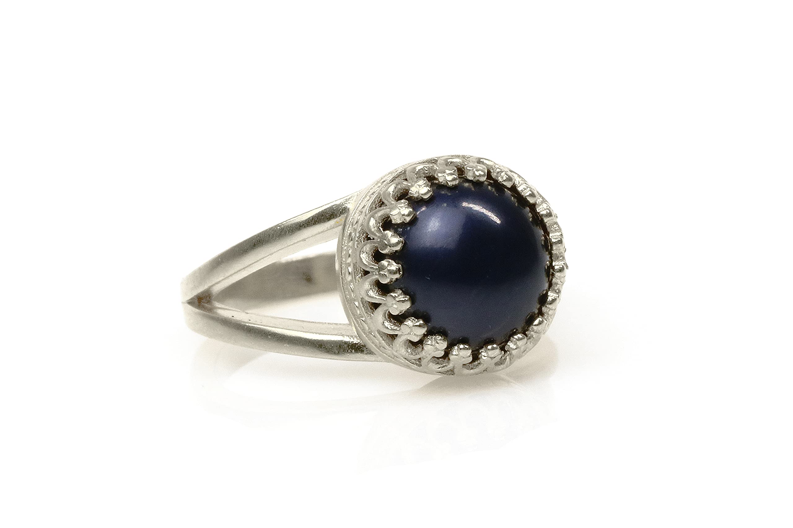 Black Pearl Anemone Ring for Women - Handmade Elegant Custom Pearl Jewelry - Fashion & Everyday Birthstone Ring - All Sizes Available with Gift Box - Perfect for Weddings, Anniversaries & Special Occasions