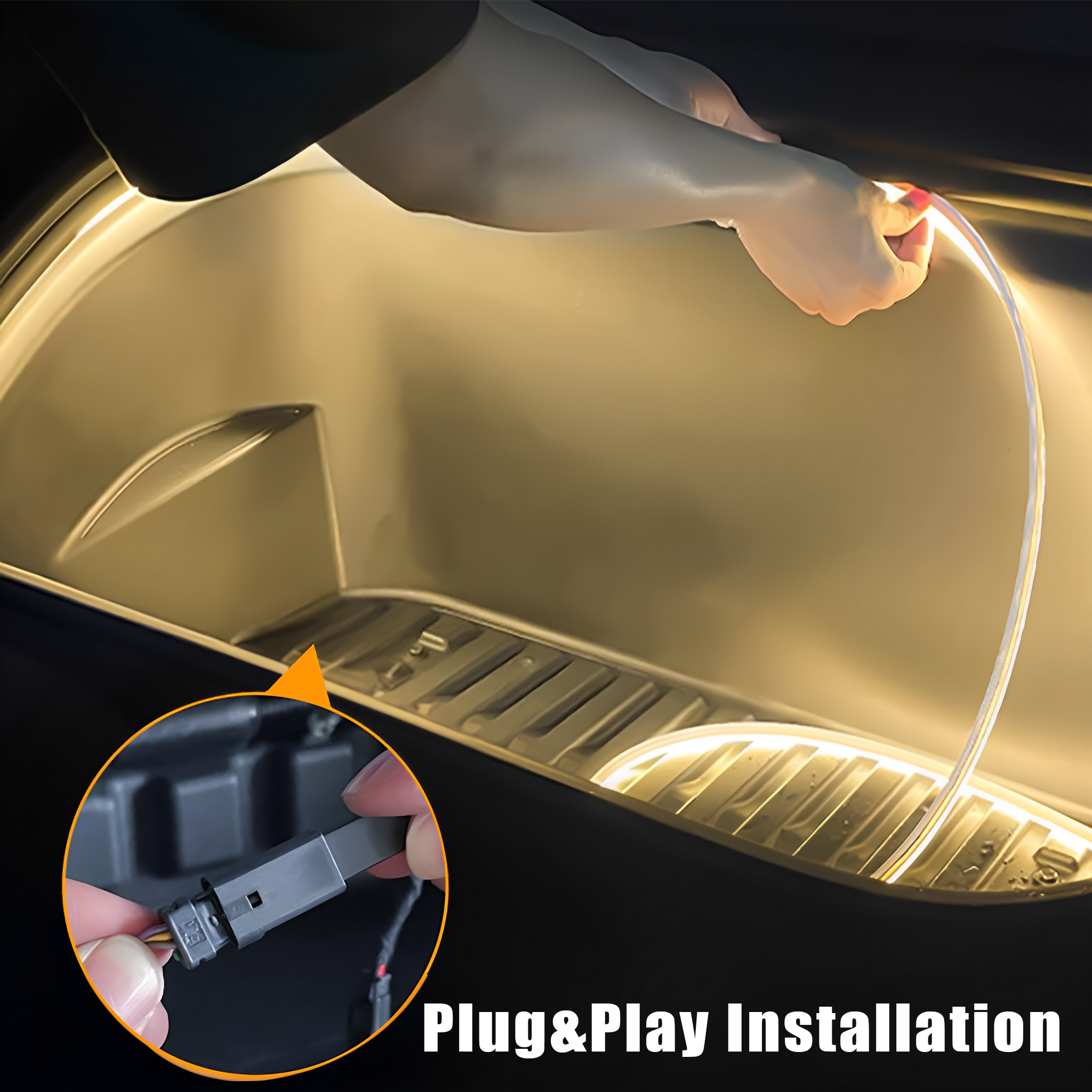 Premium LED Strip Lights for Tesla Model 3 Highland (2024+) - Front Trunk Plug & Play Installation | Easy DIY Upgrade | Perfect for Car Shows, Night Driving & Interior Ambience