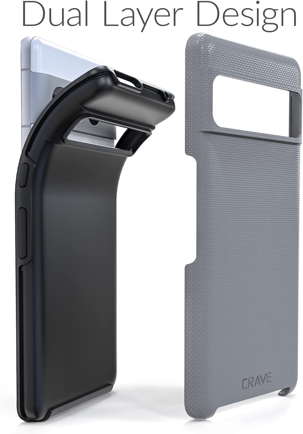 Google Pixel 7 Pro Case - Shockproof Dual Layer Protective Phone Cover for Google Pixel 7 Pro (Slate Color) - Perfect for Daily Use, Travel & Outdoor Activities