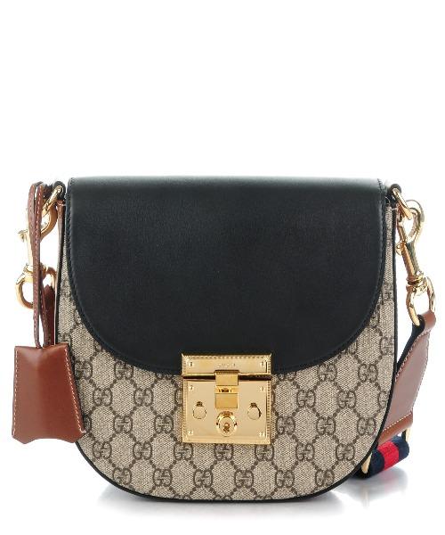 Gucci Padlock Medium GG Shoulder Bag in Beige & Ebony Black - Luxury Crossbody Purse for Women, Perfect for Work, Travel & Evening Events