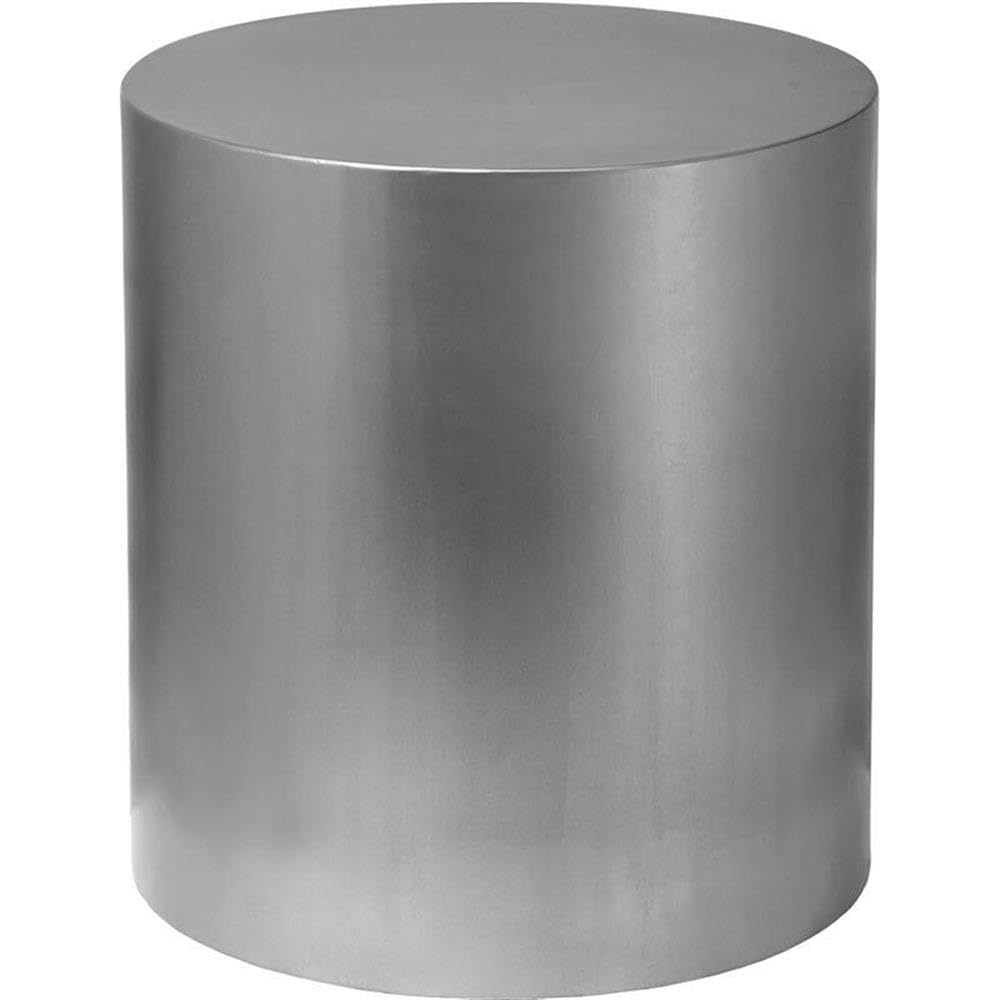 Modern Chrome Round Metal End Table - Trent Home Cylinder Side Table for Living Room, Bedroom & Office - Stylish Contemporary Accent Table for Small Spaces