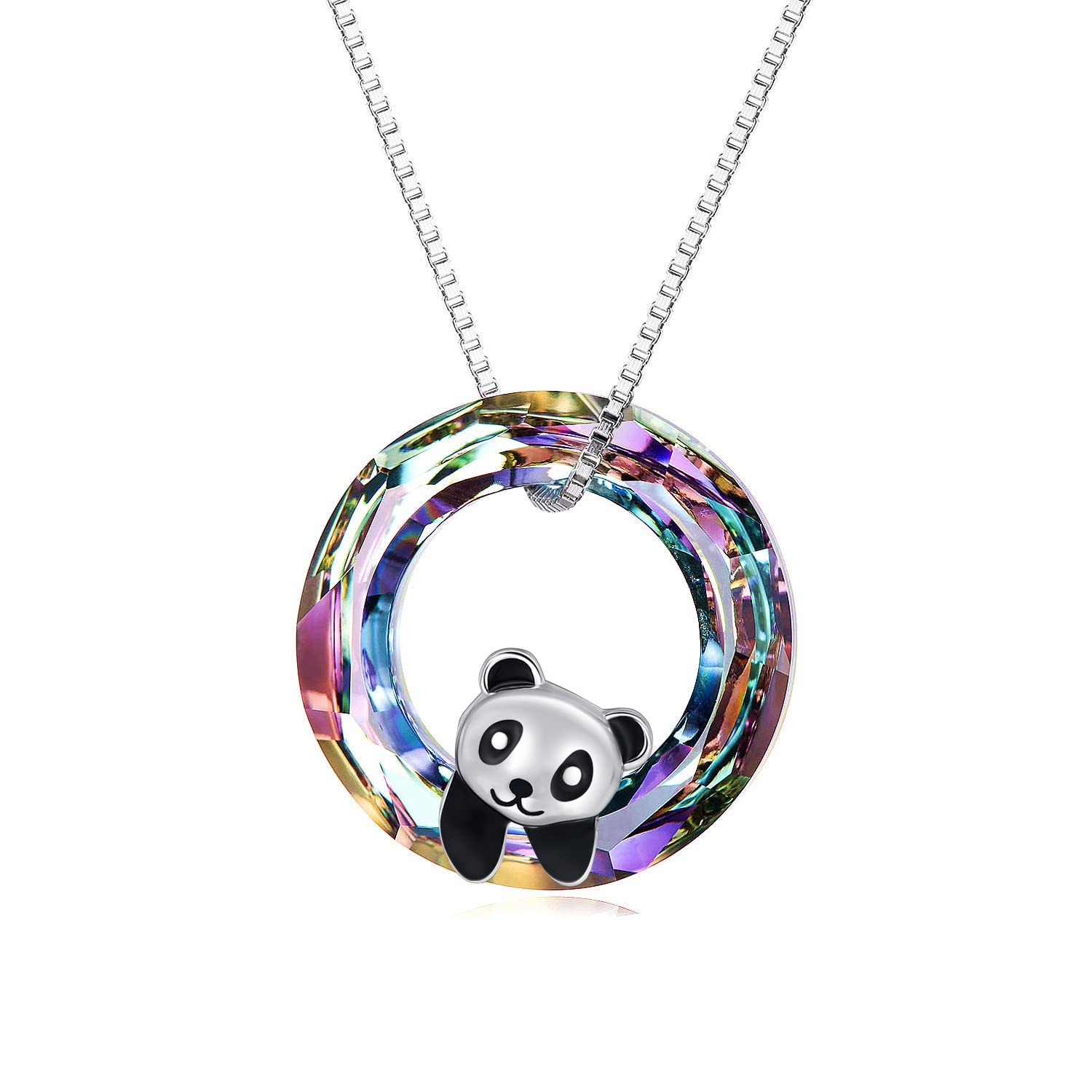 925 Sterling Silver Panda Crystal Pendant Necklace for Women - Elegant Animal Jewelry Gift for Birthday, Daughter, Girlfriend | Perfect for Casual Wear, Special Occasions & Gift Giving