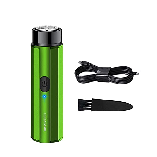 2022 Mini Electric Shaver for Men & Women - Portable Rechargeable Beard Trimmer, Bikini Razor & Body Groomer Kit (Green) - Perfect for Travel, Gym, Home & Car Use