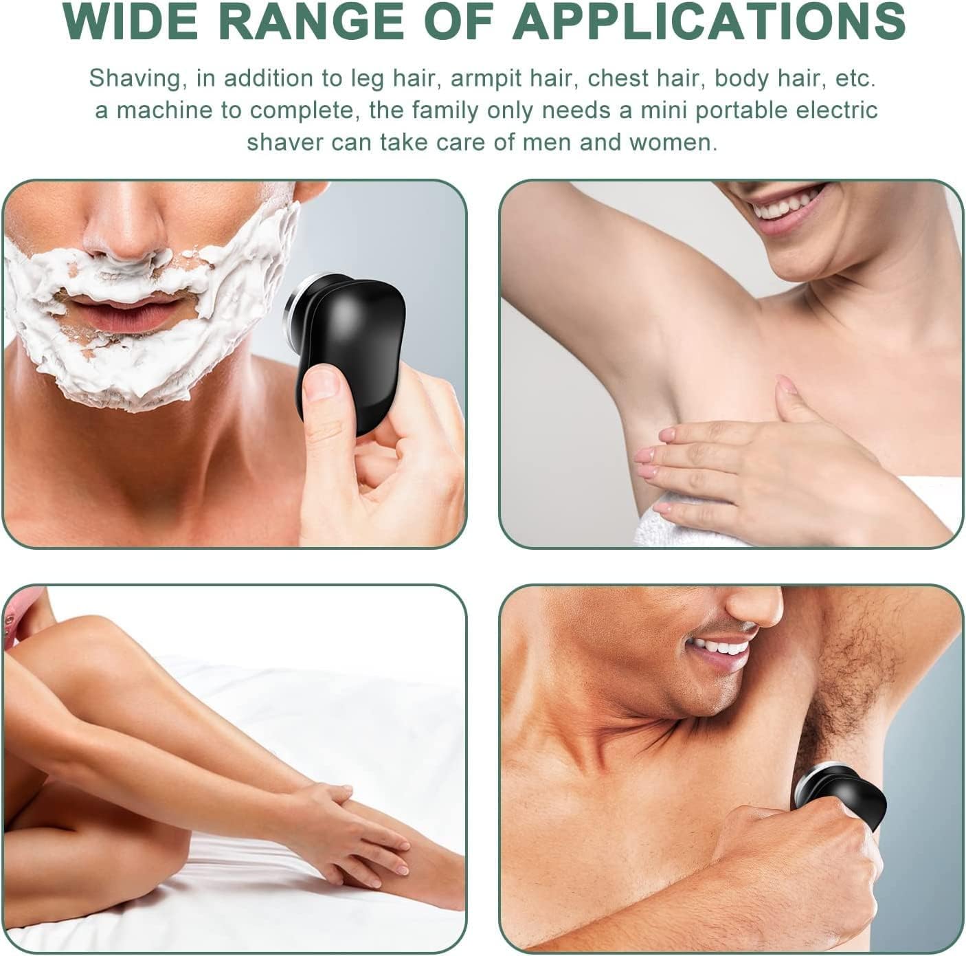 Portable Mini Electric Shaver - 8500 RPM High Speed with 20-Sided Stainless Steel Blade & Battery Level Indicator - Long Lasting 30-Day Use for Men's Grooming - Perfect for Home, Car, Travel & Business Trips