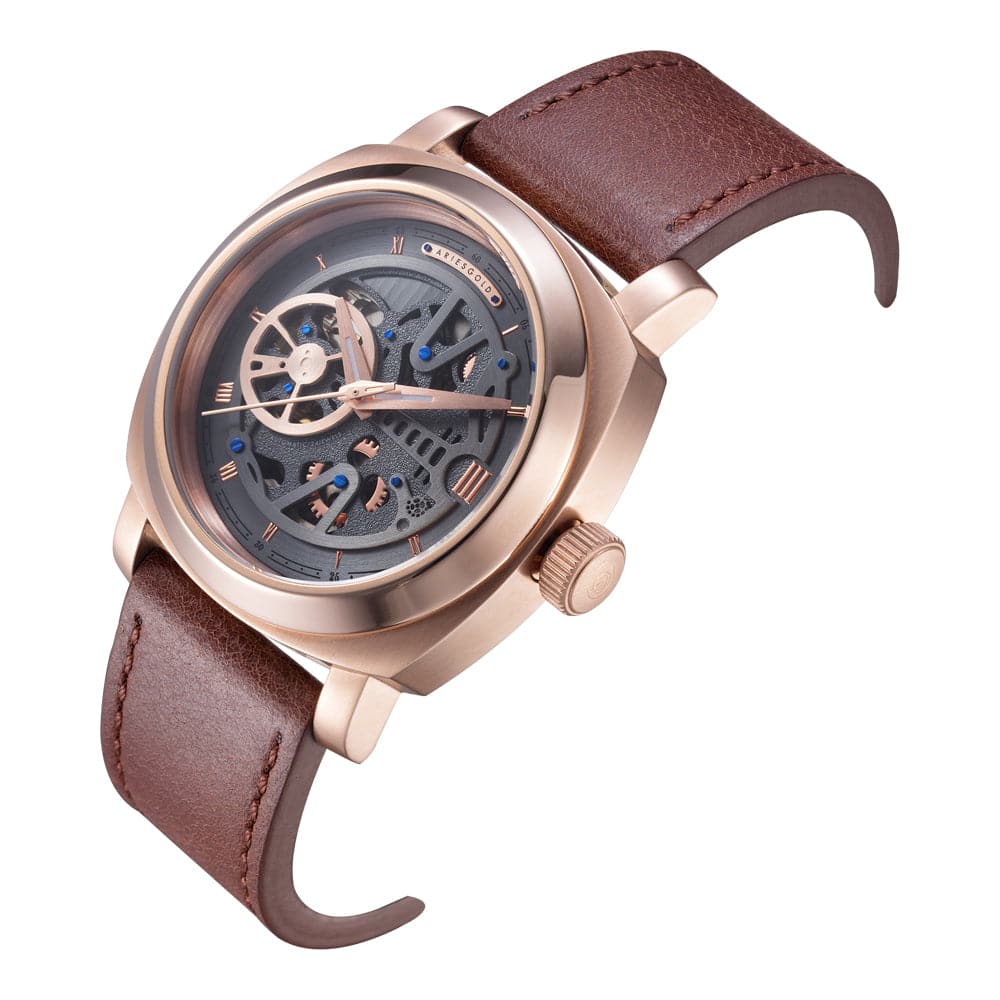 ARIES GOLD VANGUARD G 9025 RG GYRG Men's Luxury Watch - Waterproof Stainless Steel Chronograph for Business, Formal & Casual Wear