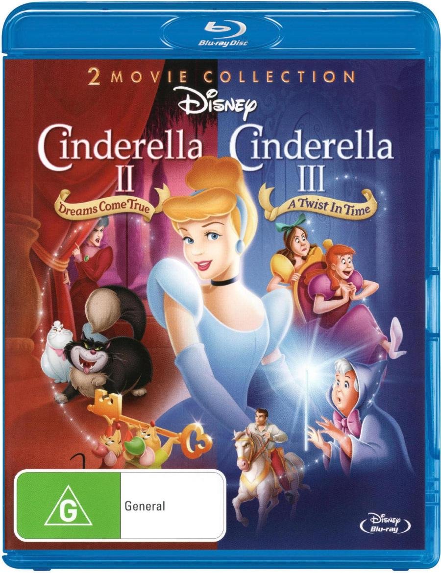 Cinderella II & Cinderella III Blu-ray Movies - Disney Princess Animated Classics Collection - Perfect for Family Movie Nights & Disney Fans Gift Ideas