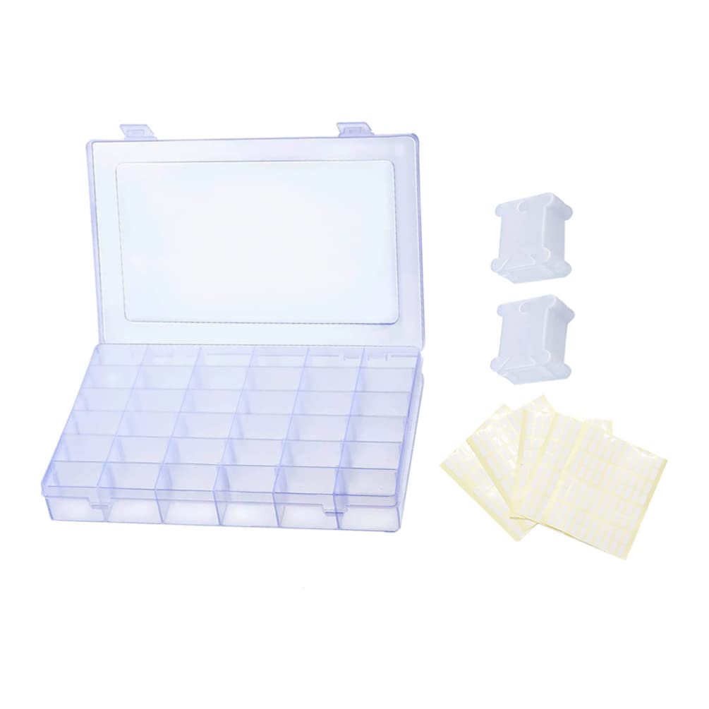 VICASKY 36 Compartments Embroidery Floss Organizer Box with Plastic Bobbins - DIY Cross Stitch Thread Storage for Jewelry Making & Craft Projects - Perfect for Home Sewing, Scrapbooking, and Needlework Organization