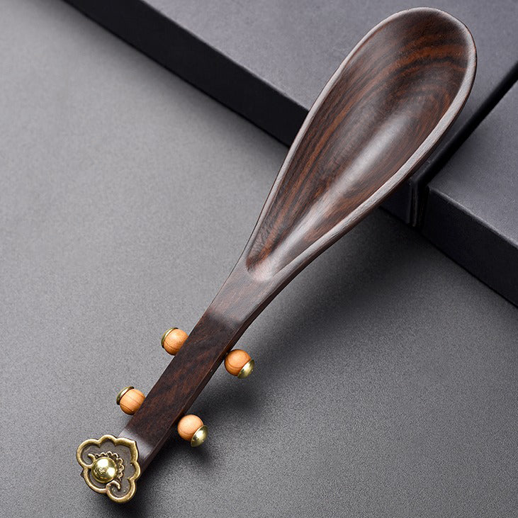Premium Ebony Wood Pipa Cha He Tea Holder - Traditional Chinese Tea Tray for Gongfu Tea Ceremony & Home Decor