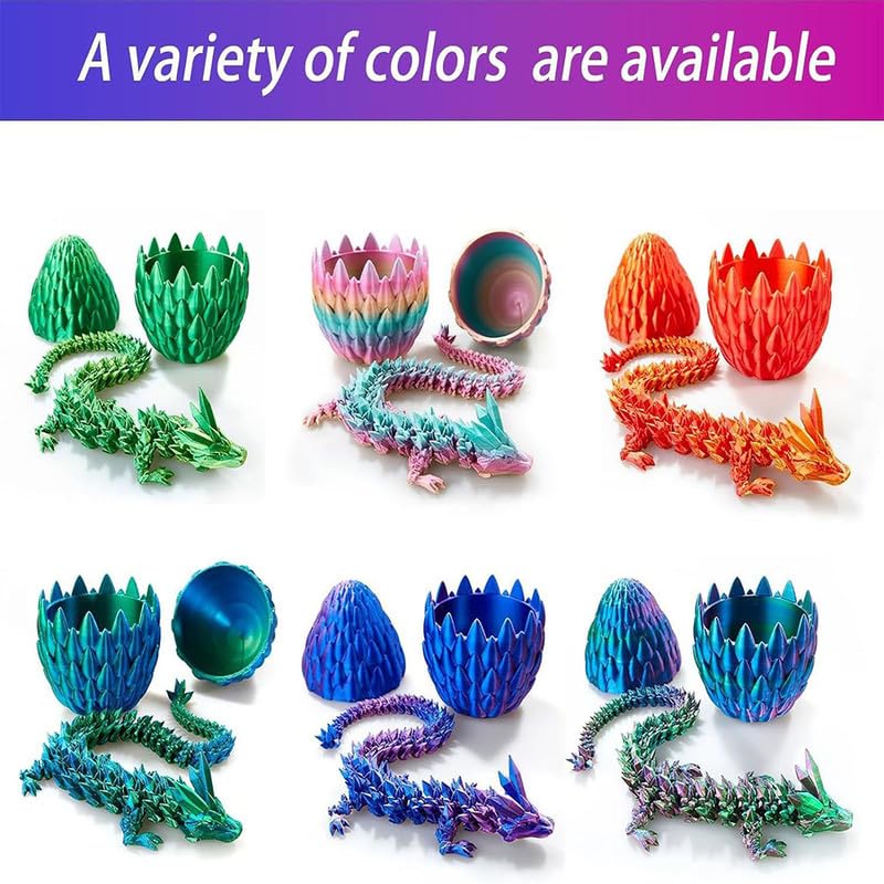 3D Printed Dragon Egg Fidget Toy - 12 Inch Mystery Crystal Dragon for Adults, Autism & ADHD Relief - Lavender Purple - Perfect for Stress Relief, Focus & Sensory Play