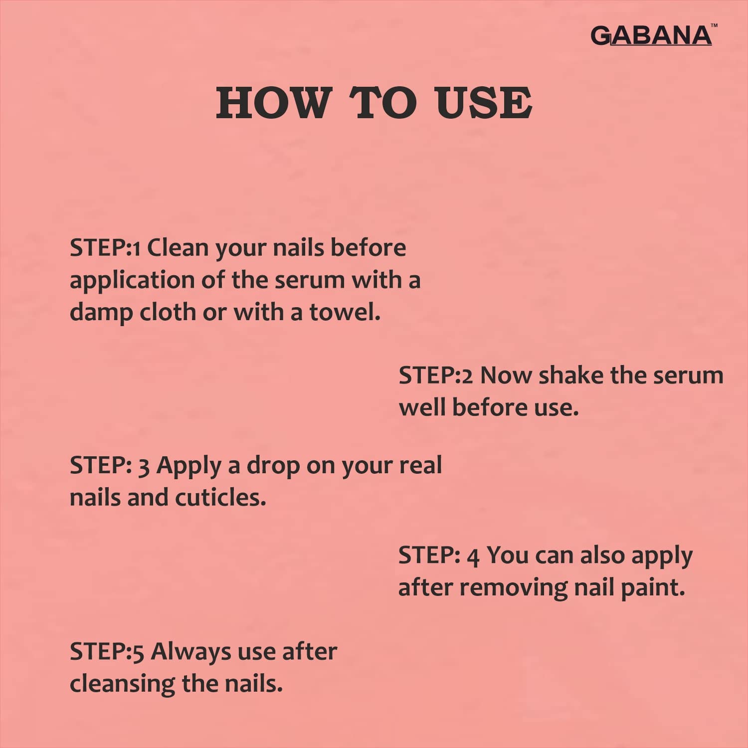 GABANA Nail Strengthening & Repair Serum for Women - 3 Pack (30ml Each) | Fungal & Damaged Nail Treatment | Growth & Strength Serum | Perfect for At-Home Nail Care & Salon Treatments