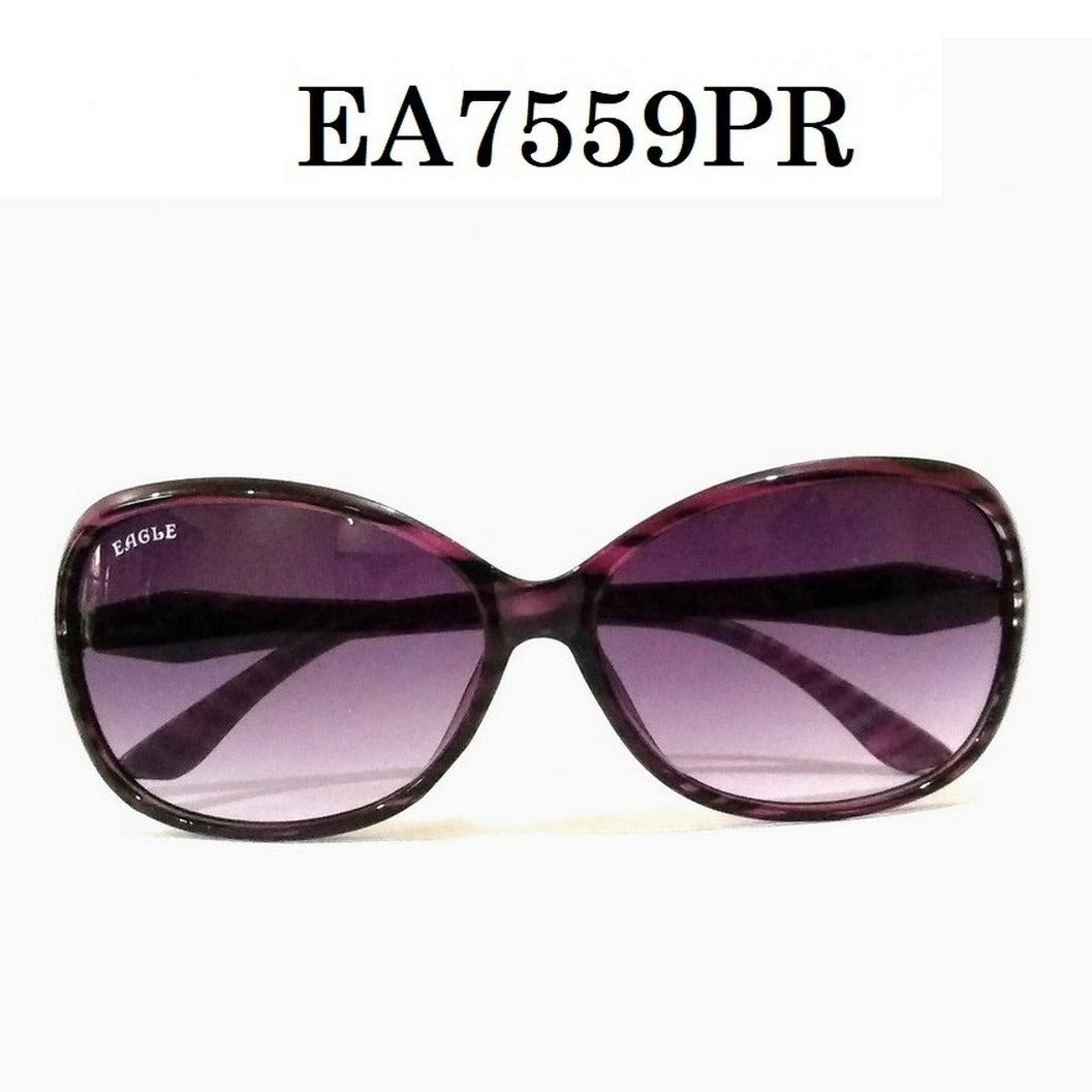 Stylish Purple Sunglasses for Women - Trendy UV Protection Shades EA7559PR - Perfect for Outdoor Activities, Beach & Driving