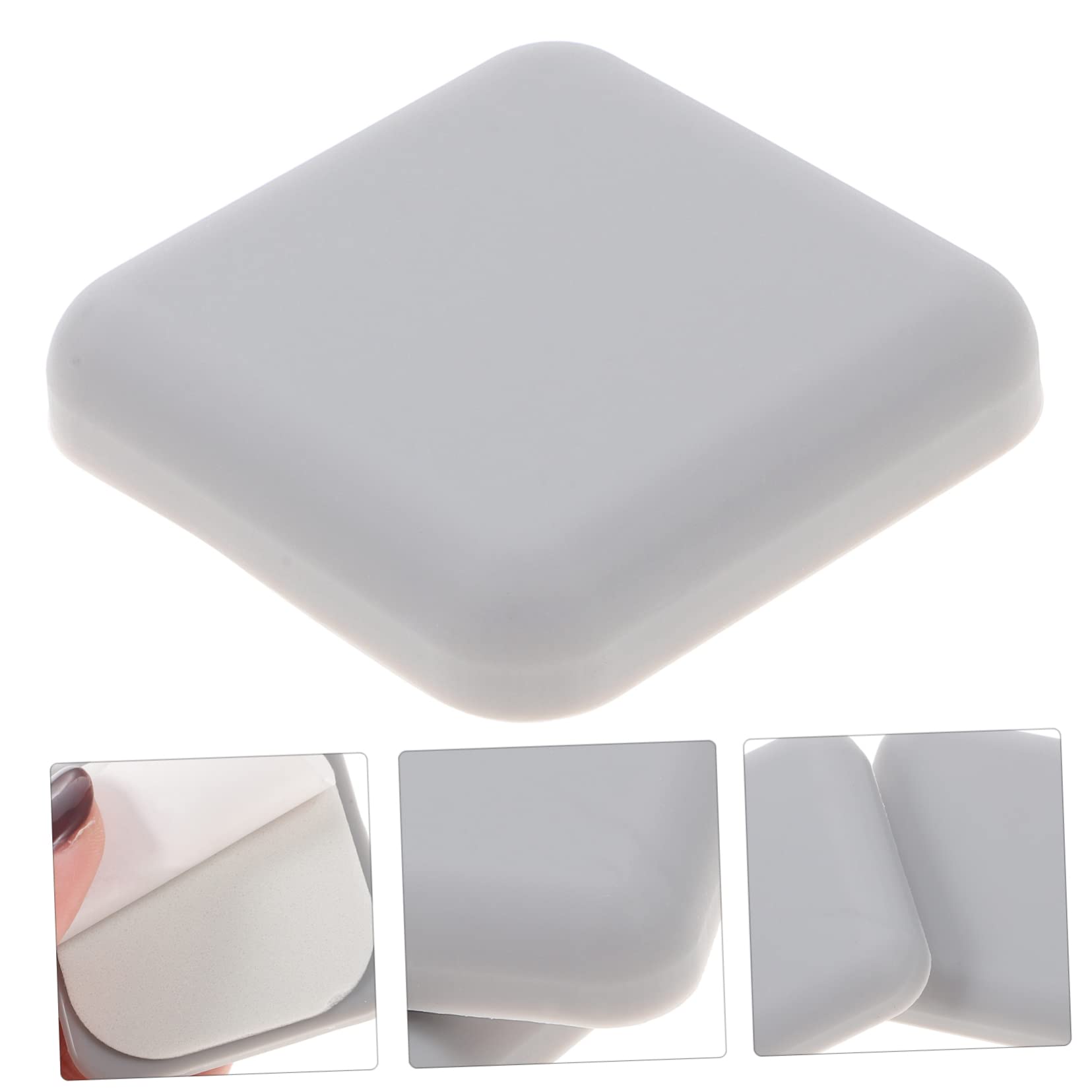 10PCS Silicone Door Knob Guard - Self Adhesive Wall Protector for Home & Office (Grey) - Prevent Wall Damage