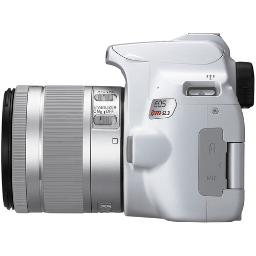 Canon EOS Rebel SL3 DSLR Camera with 18-55mm Lens Kit - 24.1MP APS-C Sensor, 4K Video, WiFi & Bluetooth (White) - Perfect for Travel Photography, Vlogging & Beginners