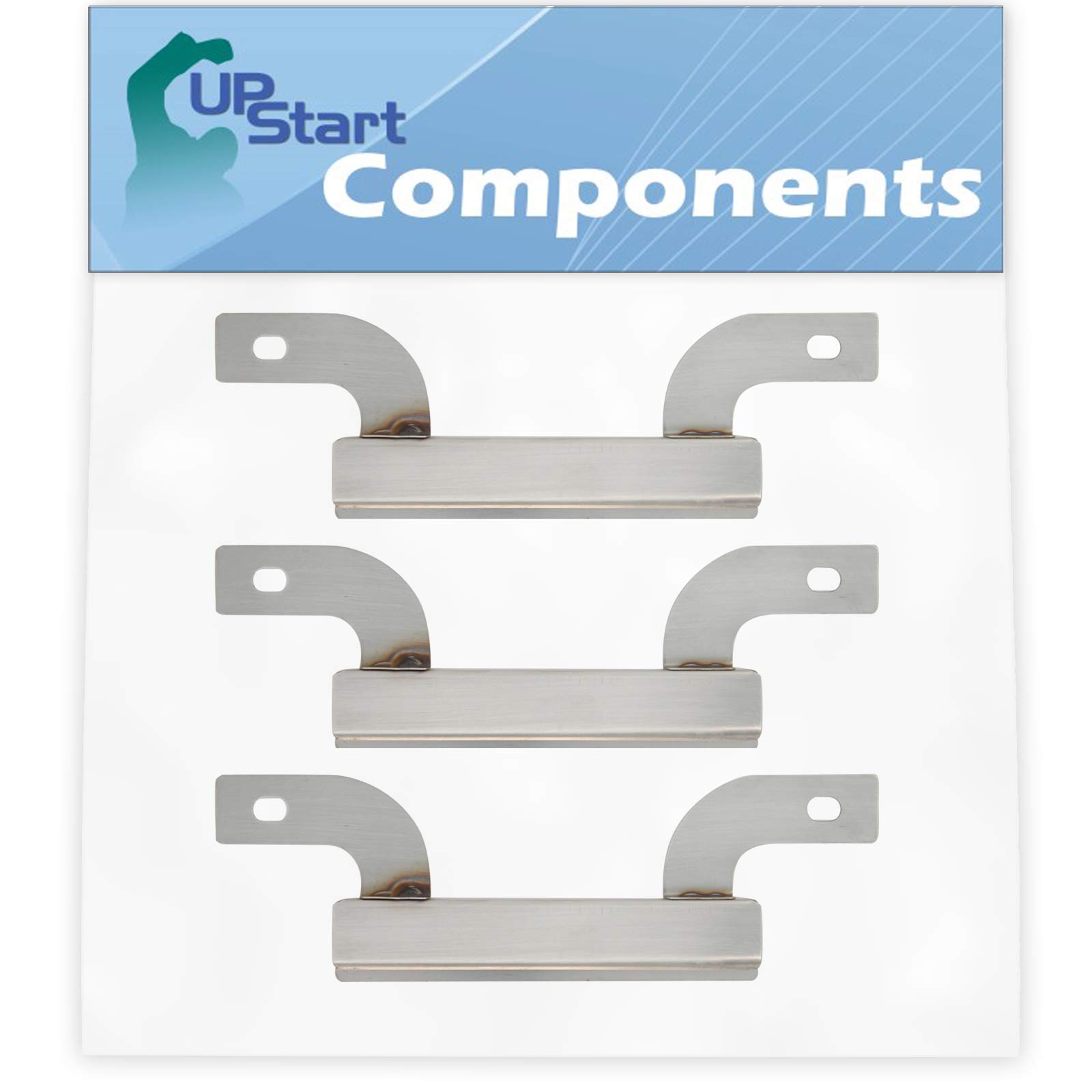 UpStart Components 3-Pack BBQ Grill Burner Crossover Tube Replacement Parts - Compatible with Brinkmann 810-9415-W & Similar Gas Grills - Durable Stainless Steel Carry Over Channel Tube for Outdoor Cooking, Backyard BBQs, and Camping
