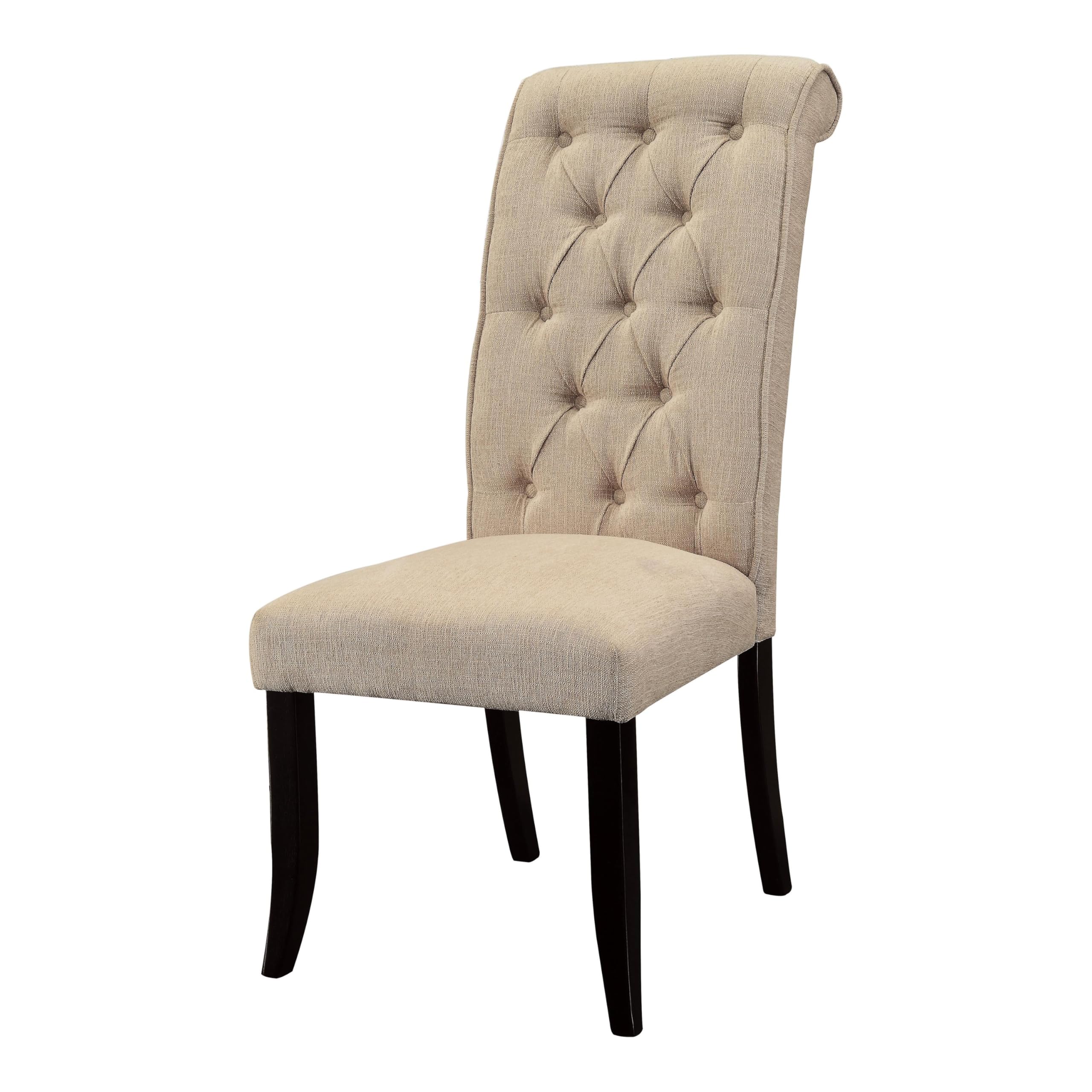 Furniture of America Giano Ivory Side Chairs (Set of 2) - Modern Dining Room Chairs for Kitchen, Living Room & Office - Comfortable & Stylish Home Decor