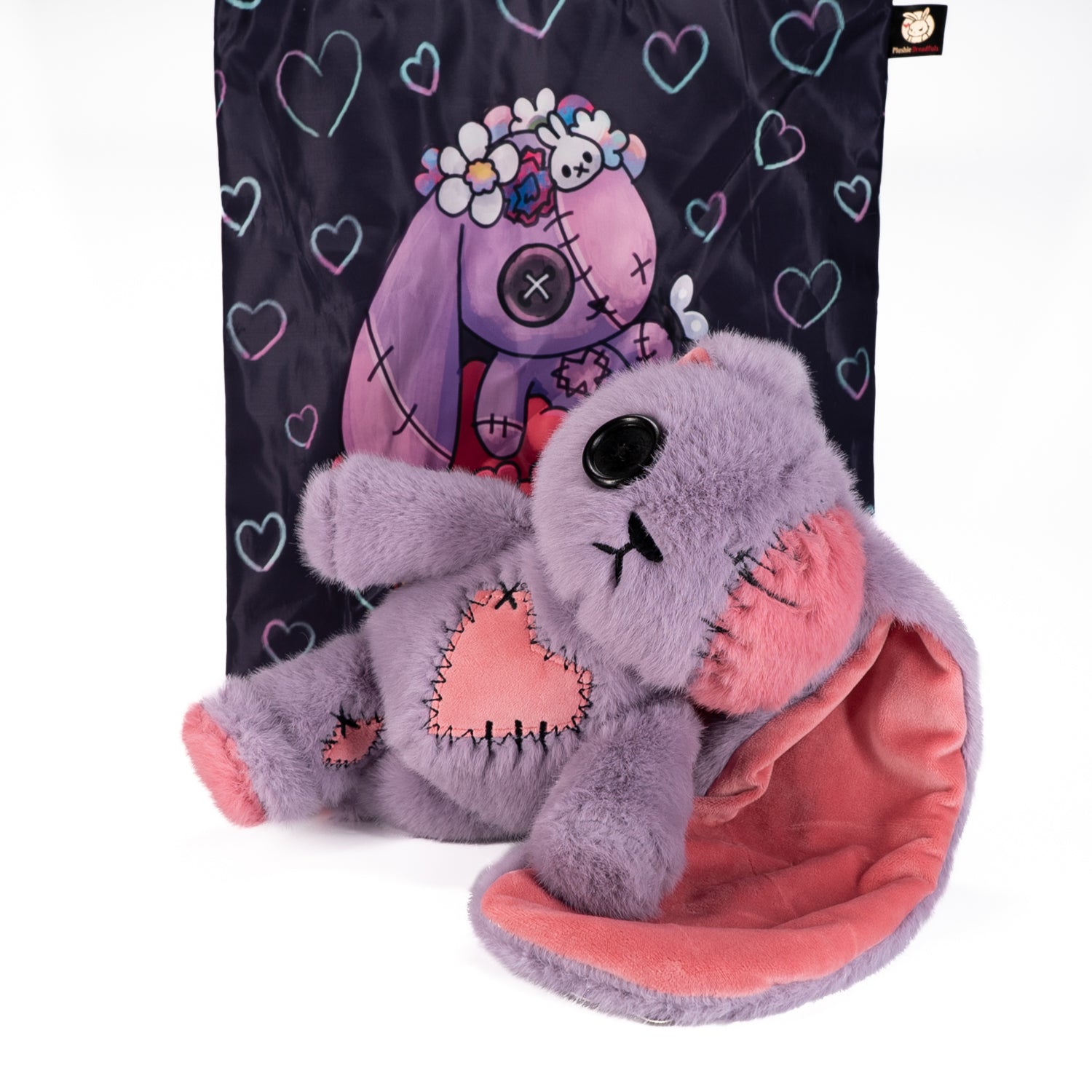 Plushie Dreadfuls Lavender Love Rabbit Limited Edition Stuffed Animal - Soft Plush Toy for Stress Relief, Gift for Kids & Adults, Perfect for Bedroom Decor and Anxiety Comfort