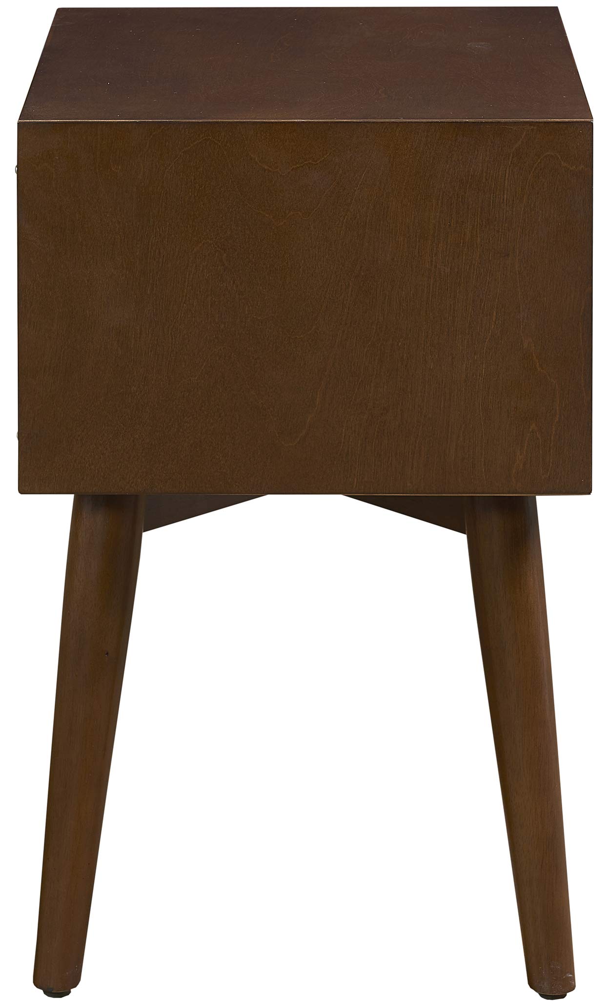Crosley Furniture Landon Nightstand Side Table with Drawer - Solid Mahogany Wood Bedside Table for Bedroom, Living Room & Office Use