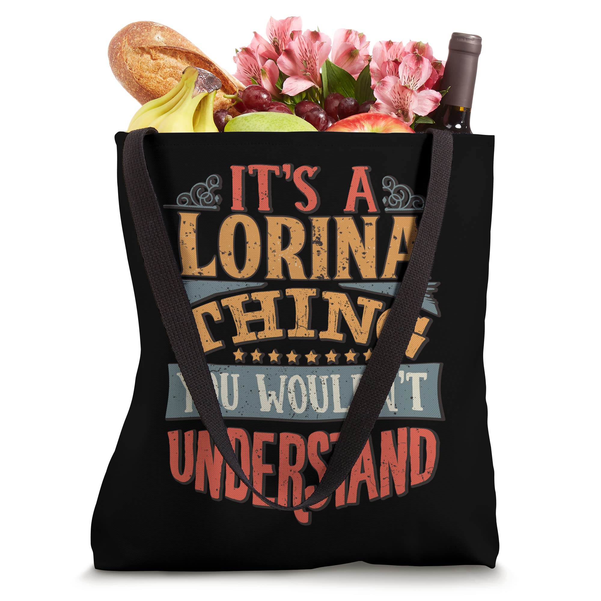 Lorina Personalized Name Tote Bag - Customized Cotton Canvas Shoulder Bag for Women - Perfect for Shopping, Beach, Work & Everyday Use