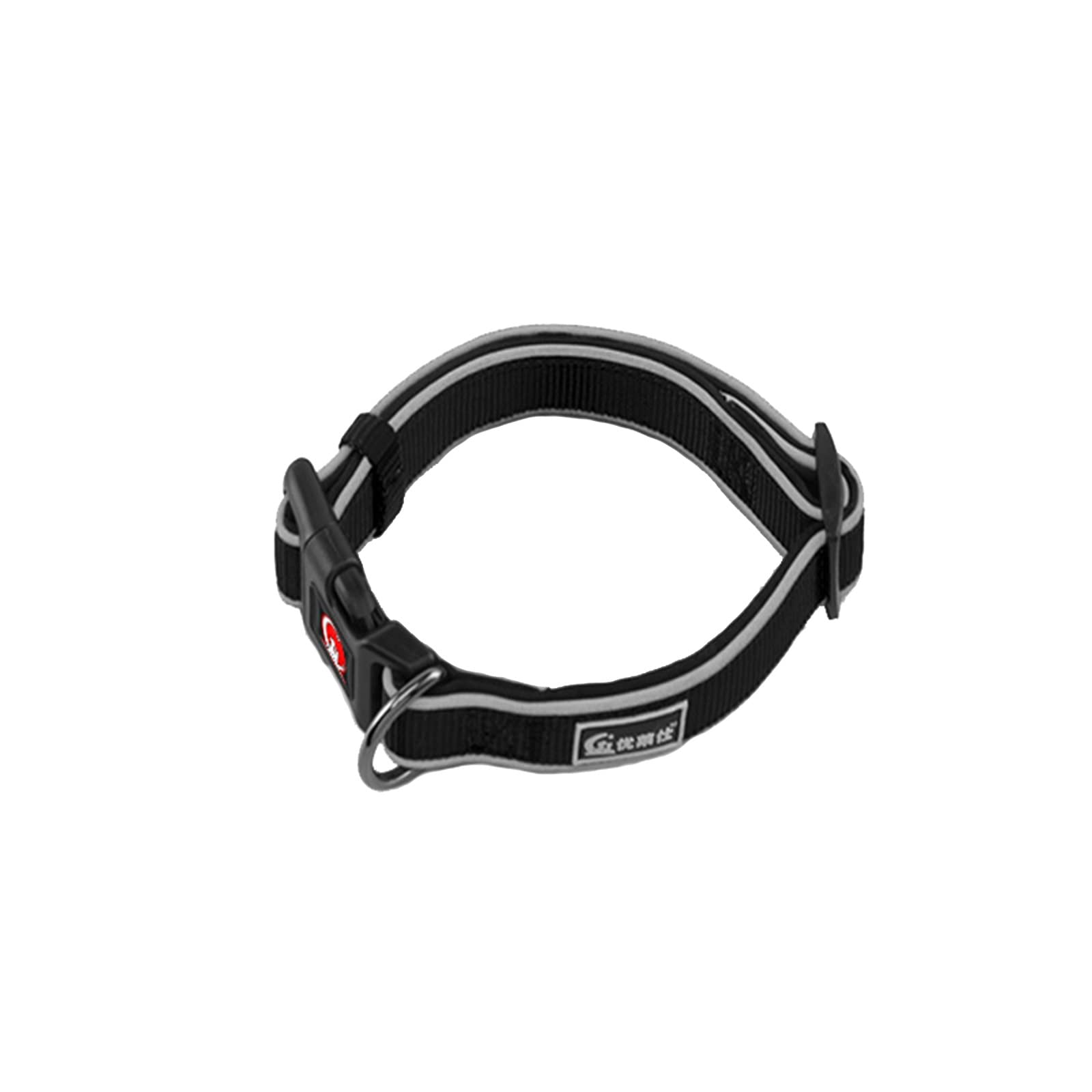QPMY Reflective Padded Dog Collar with Leash - Soft Breathable Adjustable Mesh Collar for Small Medium Large Dogs - Perfect for Night Walks, Training & Outdoor Adventures