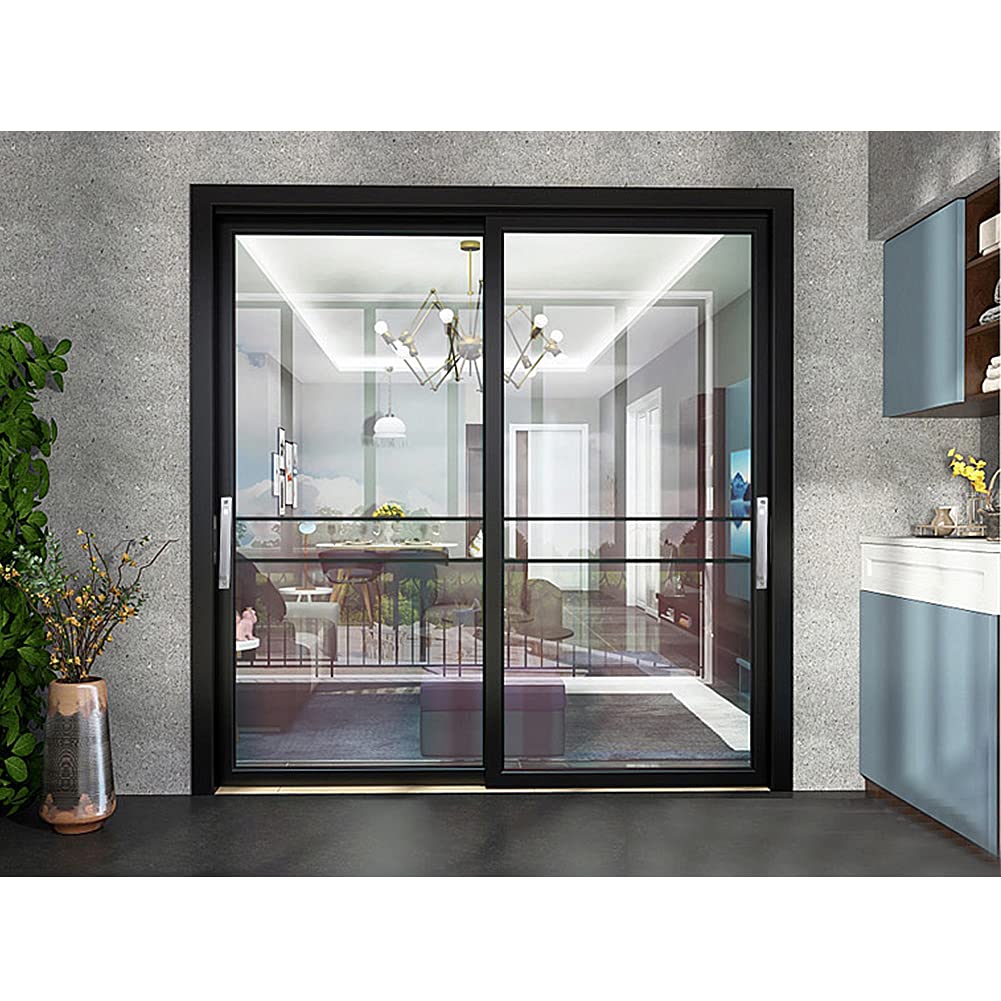 Stainless Steel Sliding Door Handle for Kitchen Cabinets, Wardrobes & Closets - Durable Push Pull Hardware for Smooth Operation - Perfect for Modern Home & Office Furniture Installation
