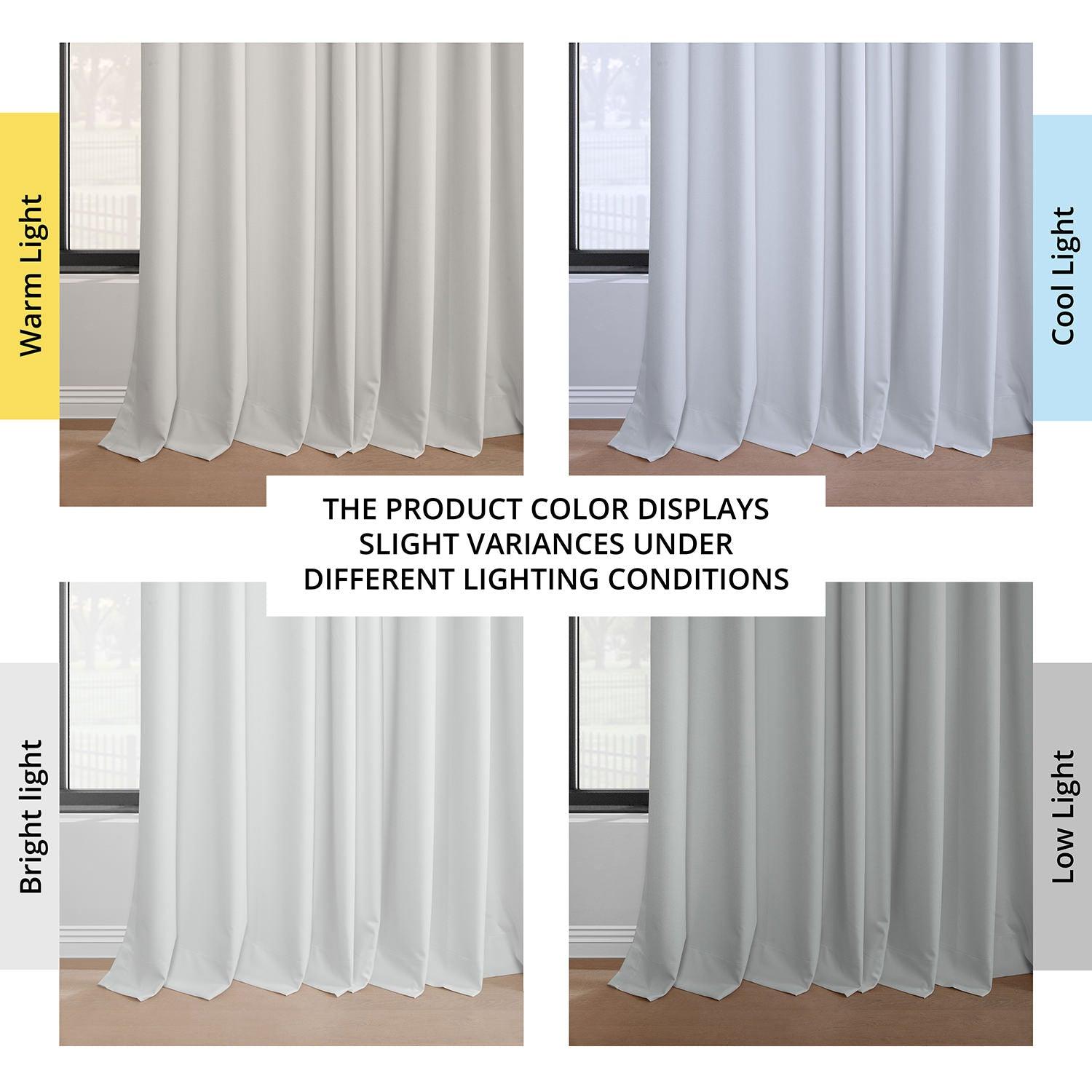 Off White Grommet Blackout Curtains - Thermal Insulated Linen Hotel Drapes for Bedroom & Living Room - Noise Reducing Window Treatments for Home & Office