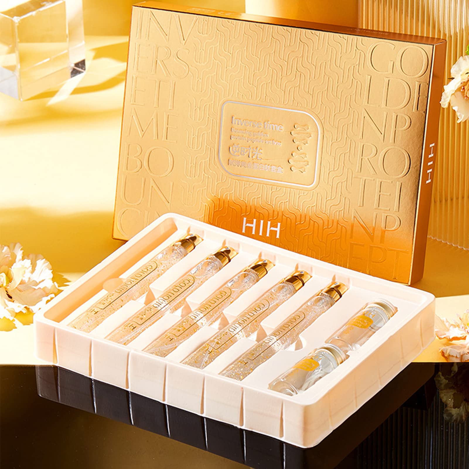 Instalift Soluble Protein Thread & Nano Gold Lift Kit - Absorbable Protein Thread Filler for Face Lifting & Plumping - Silk Fibroin Based Anti-Aging Treatment for Wrinkles & Sagging Skin - Perfect for At-Home Facial Rejuvenation & Professional Skin Tightening