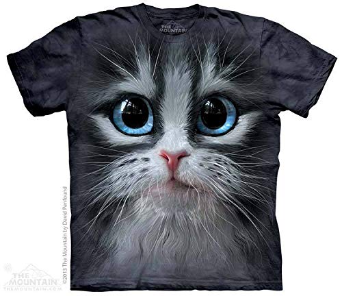 Cute Kitten Graphic T-Shirt for Women - Soft Cotton Cat Lovers Tee - Perfect for Casual Wear & Cat-Themed Outfits