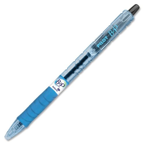 Wholesale Case of 15 - Pilot B2P BeGreen Medium Point Ballpoint Pens | Retractable Black Pens with Comfortable Rubber Grip | Eco-Friendly Office & School Supplies for Writing, Note Taking & Everyday Use