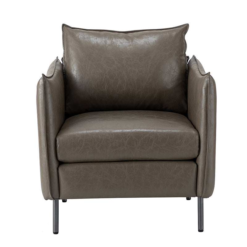 Felix Faux Leather Armchair - Modern PU Leather Accent Chair for Living Room, Office & Lounge - Comfortable Mid-Century Style Seating for Home Decor