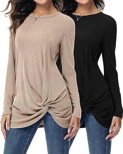 Black and Light Apricot, Long Sleeve