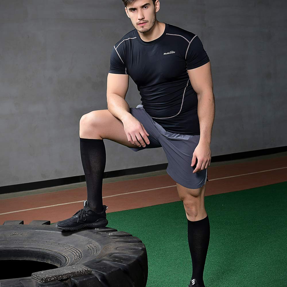 NOVAYARD 15-20 mmHg Compression Socks for Women & Men - Graduated Support Medical Socks (4 Pairs) - Ideal for Running, Travel, Nursing & Varicose Vein Relief