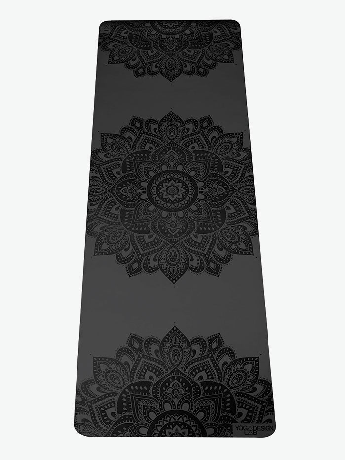 Yoga Design Lab Infinity Mat 5mm Non-Slip Eco-Friendly Yoga Mat with Mandala Charcoal Print - Perfect for Home, Studio & Travel Yoga Practice