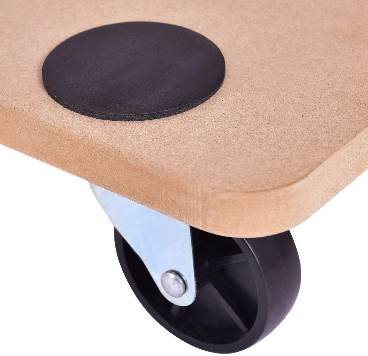 Casart 4-Wheel Wooden Board Dolly - Heavy Duty Moving Carrier for Furniture, Appliances & Boxes - Perfect for Home Moving, Warehouse & Office Relocation