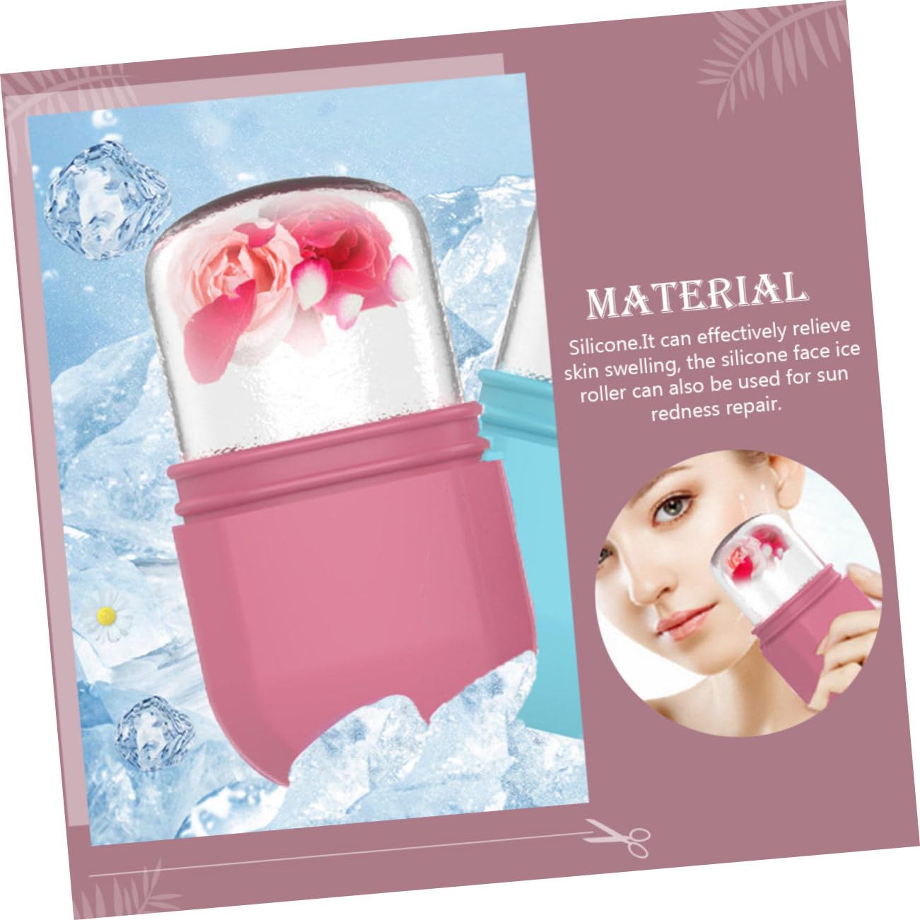 Unicorn Ice Roller for Face - Silicone Ice Face Massager & Beauty Tool with Ice Tray - Reduce Puffiness, Soothe Skin & Refresh Eyes - Perfect for Morning Routine & Post-Workout Skin Care