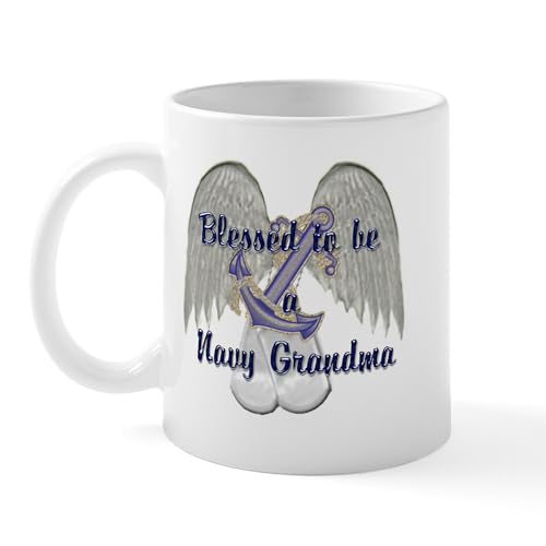 White - Blessed Navy Grandma Mug