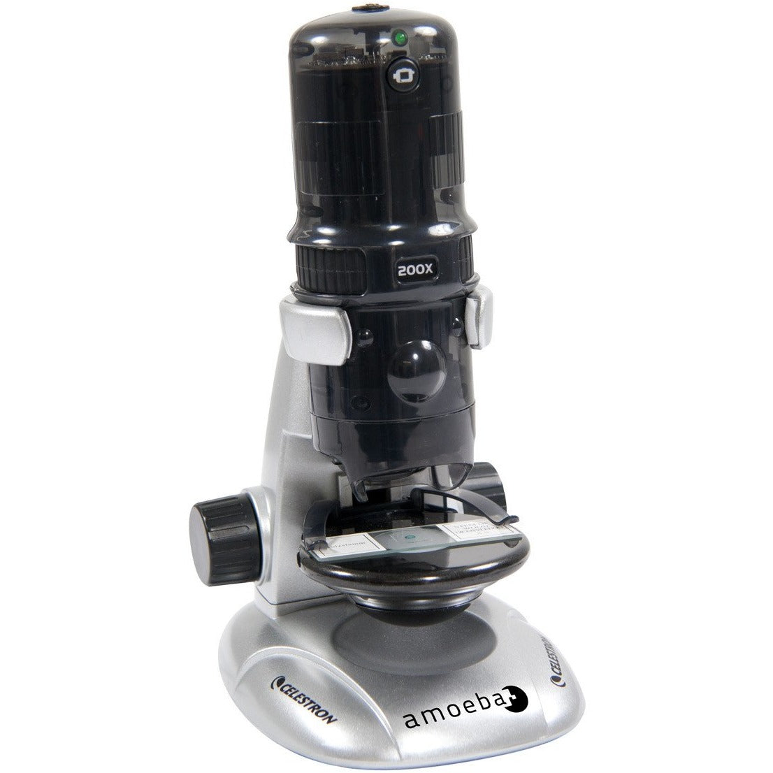 Amoeba Dual Purpose Digital Microscope (Gray) - 40X-1000X Magnification, USB & Wireless Connection for Kids & Adults - Perfect for Science Education, Hobbyists & Lab Use