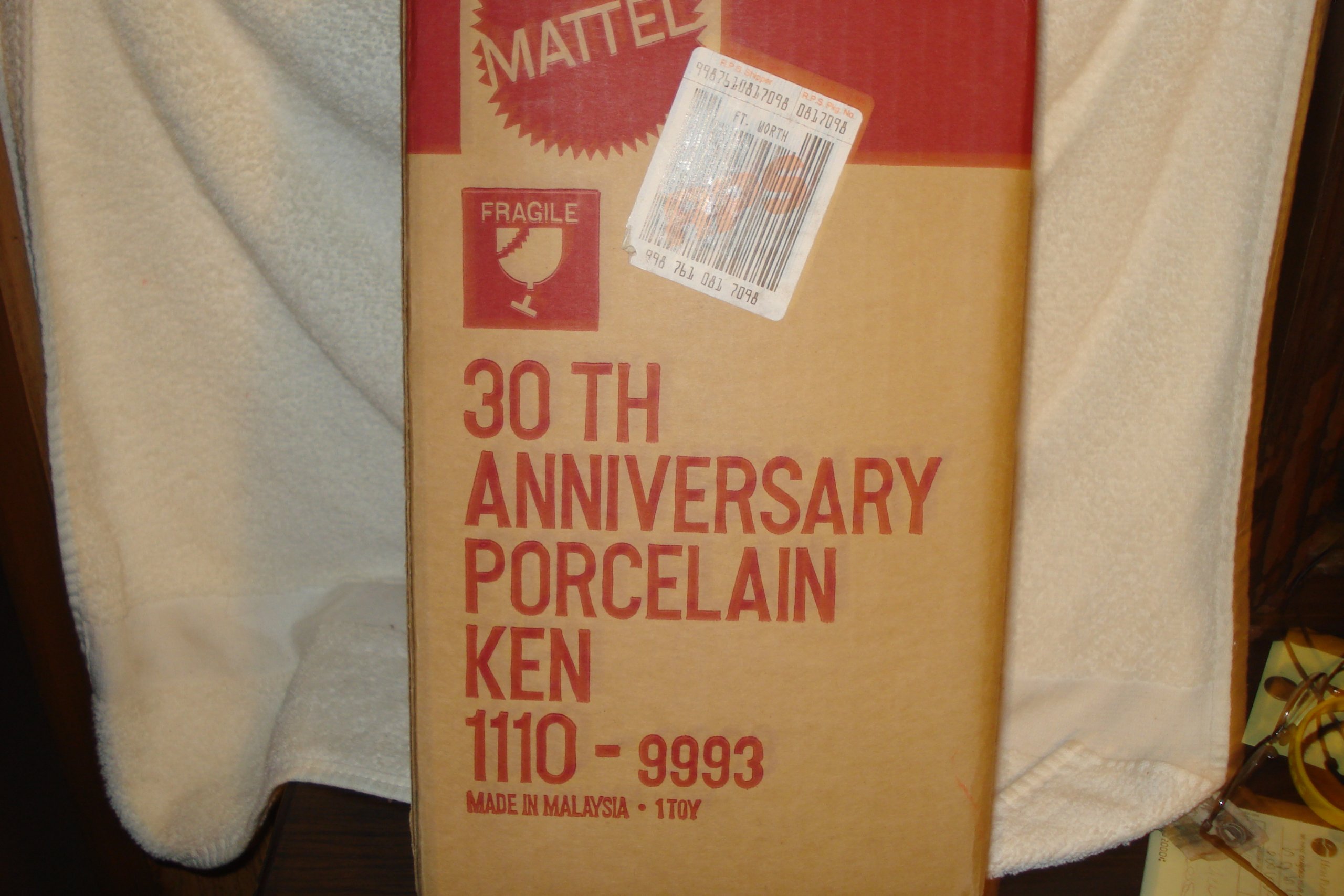 Barbie 30th Anniversary Porcelain Ken Doll - Collector's Edition for Display & Gifts - Perfect for Barbie Fans, Anniversary Celebrations & Home Decor