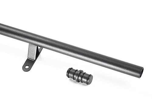 DIYHD 6.6FT Rolling Ladder Hardware Kit - Sliding Rail System with Top Roller & Locking Floor Wheels for Home Library, Garage Storage, and Warehouse Organization