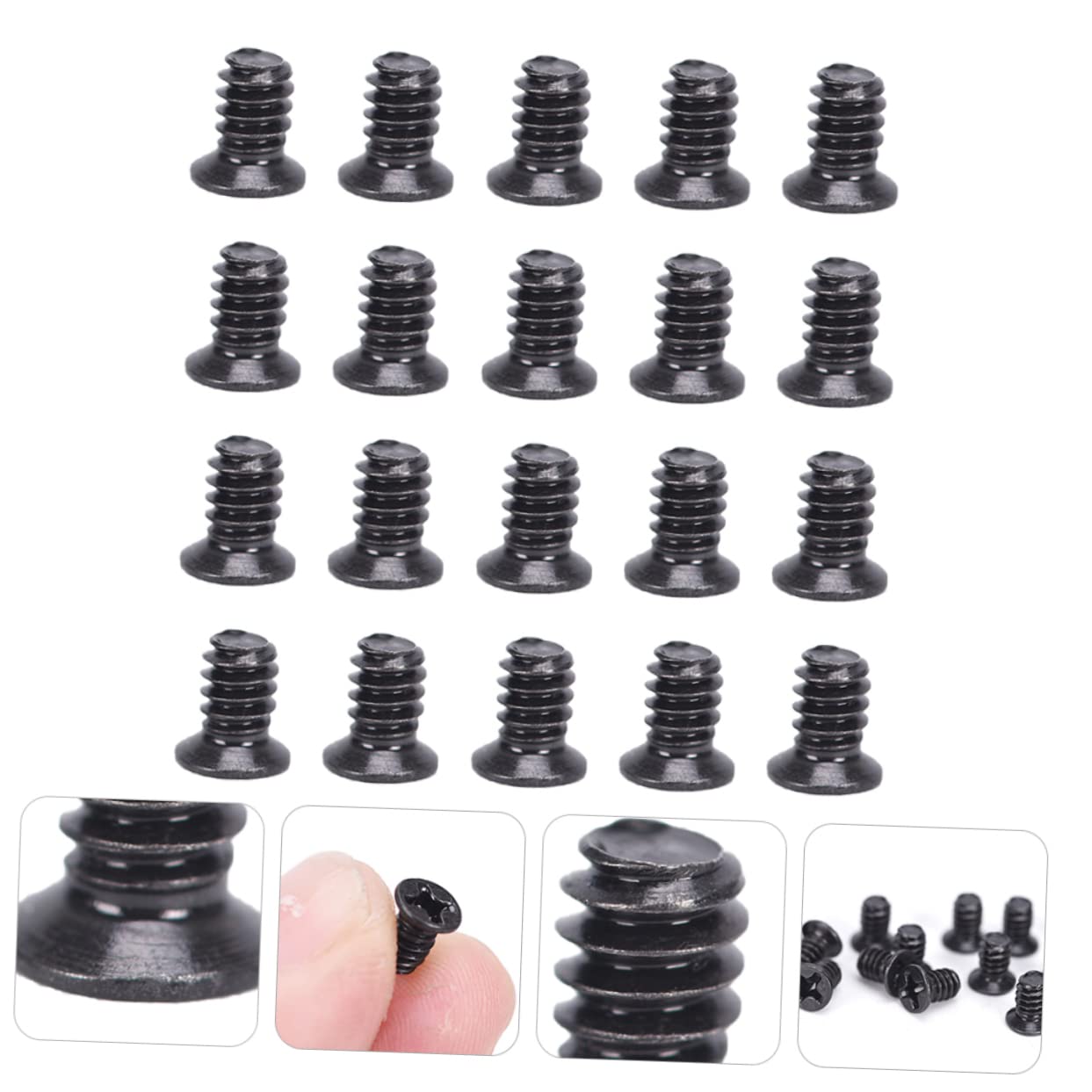 Hemobllo 300 Pcs Black Nickel HDD Screws - Hard Drive Screws for Computer, Hard Disk, Tray & Hot Swap Accessories | Durable Computer Supply for PC Builds, Servers & Data Centers