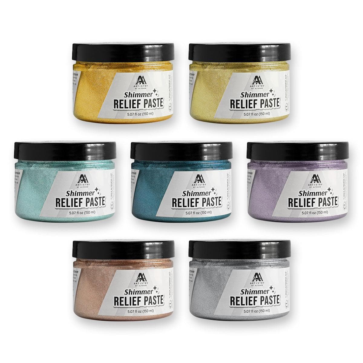 Luxury Gold Shimmer Relief Paste Set for Nails - Perfect for Manicures, Pedicures & DIY Nail Art at Home