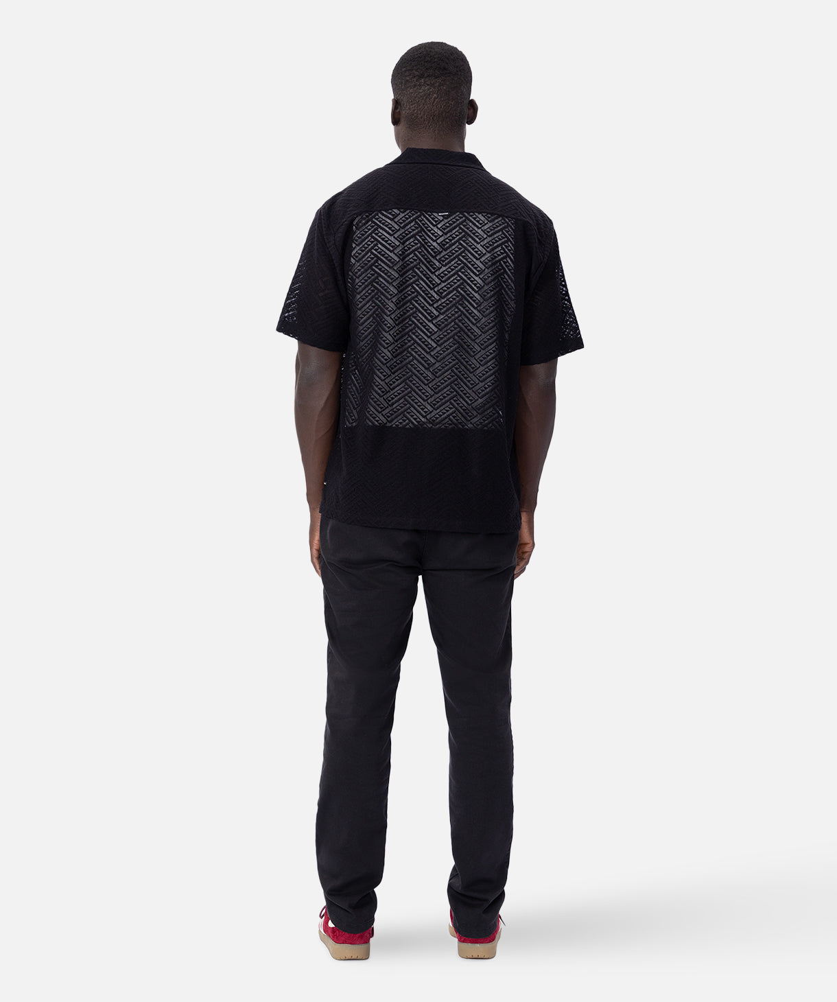 The Sarria Short Sleeve Shirt for Men - Classic Black Cotton Casual Button Down Shirt | Perfect for Office, Business Meetings & Summer Outings