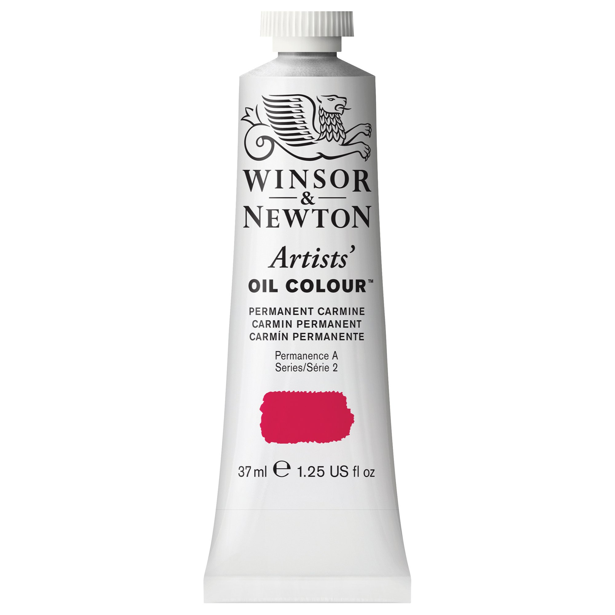 Winsor & Newton Professional Artists' Oil Paint - Permanent Carmine (37ml/1.25oz Tube) | Vibrant Red Pigment for Canvas Painting, Portraits & Fine Art | Premium Quality Oil Colors for Artists & Beginners