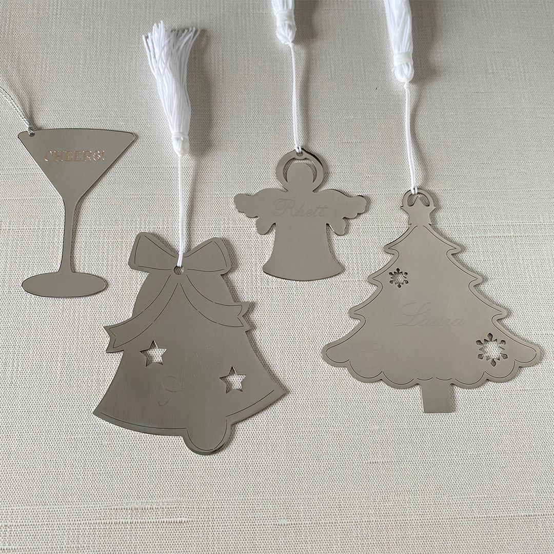 Personalized Martini Glass Christmas Ornament - Custom Engraved Cocktail Decor for Holiday Tree, Party & Home Bar Decorations - Perfect Gift for Bartenders & Cocktail Lovers