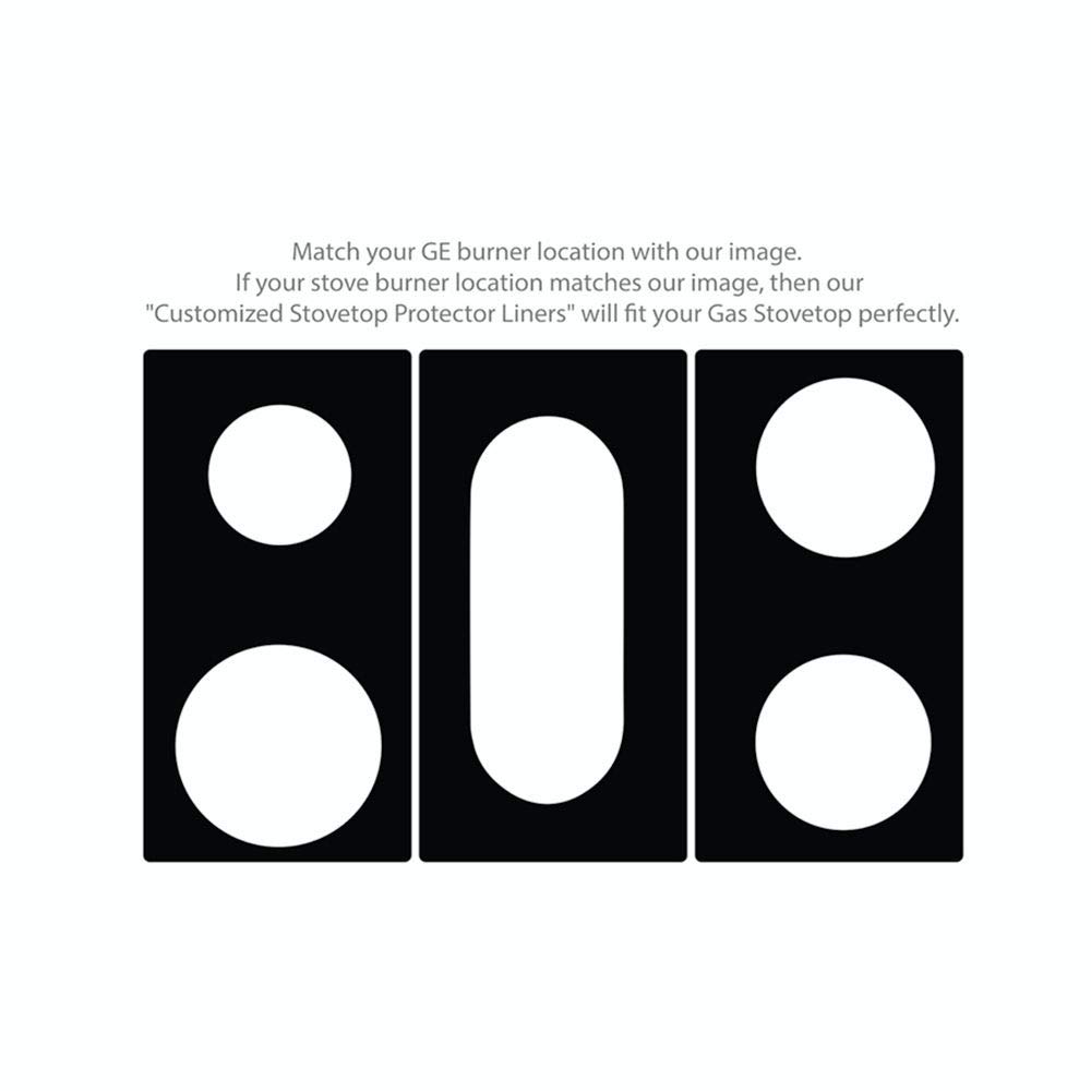 Premium Plus Stove Protectors for GE Gas Range Model PGB911SEJ4SS - Custom Cut, Easy to Clean Stove Liner - Made in USA - Perfect for Kitchen Safety & Countertop Protection