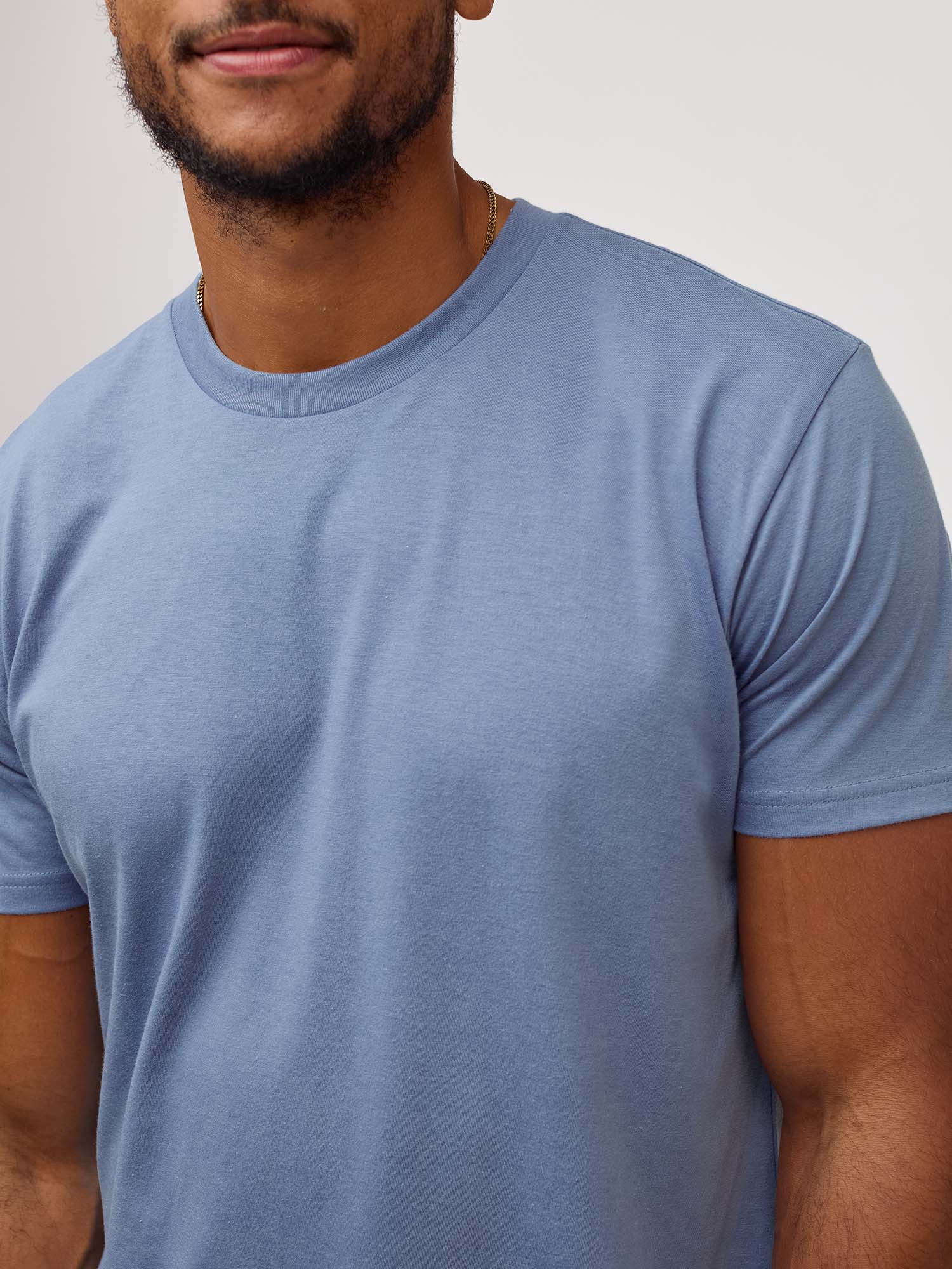 Lakeshore Crew Neck T-Shirt for Men - Soft Cotton Casual Tee - Perfect for Everyday Wear, Gym, and Outings